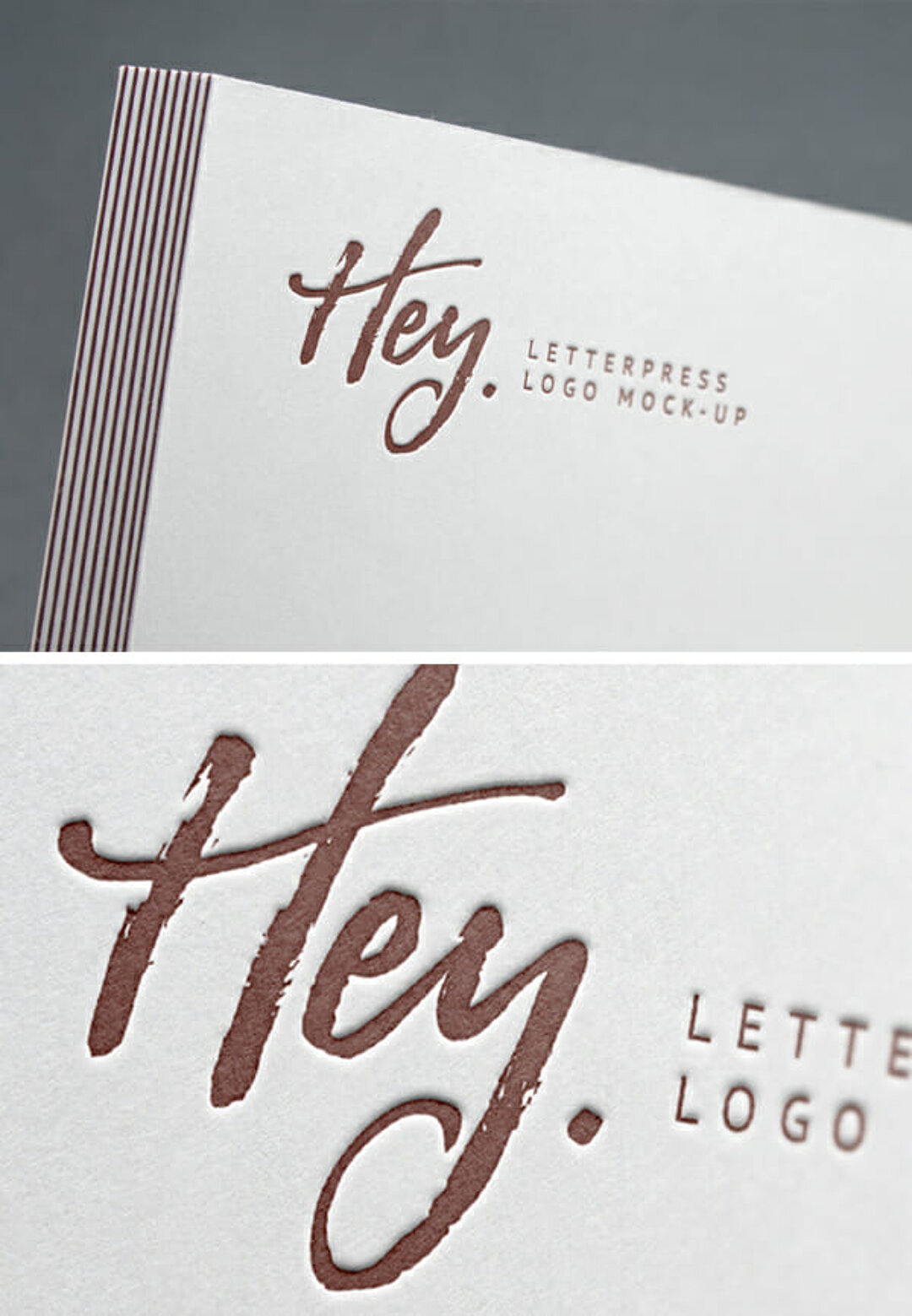 Download Realistic Letterpress Logo MockUp | Awesome Mockups