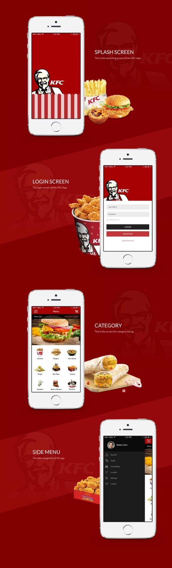 Download Kfc App Redesign Concept By Monish Am Design Ideas